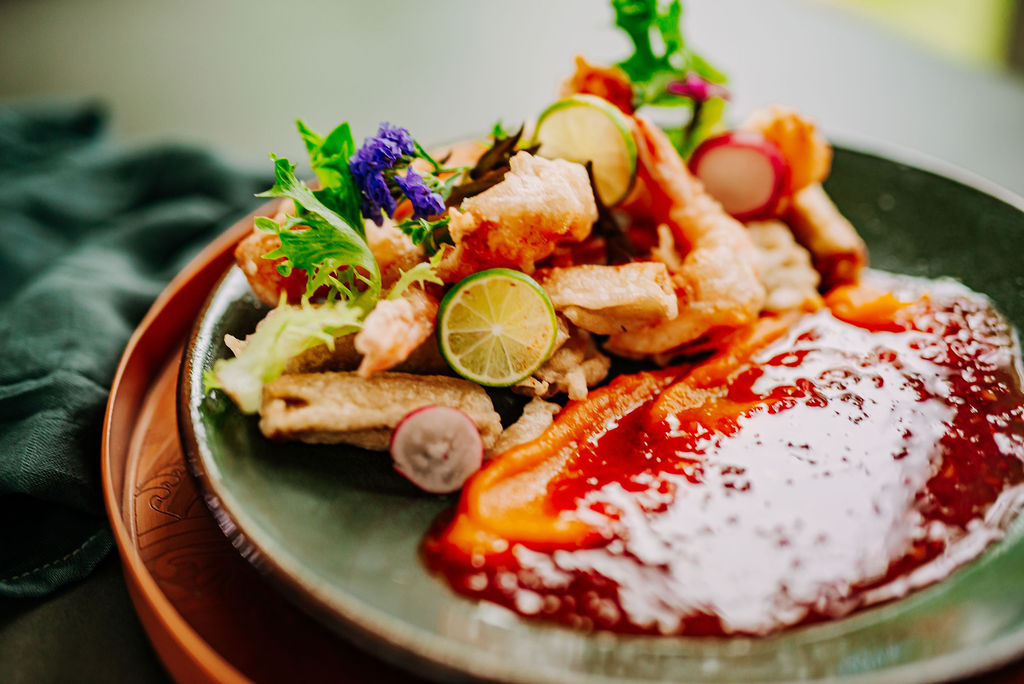 Shrimp and Eggplant with Thai Sauce